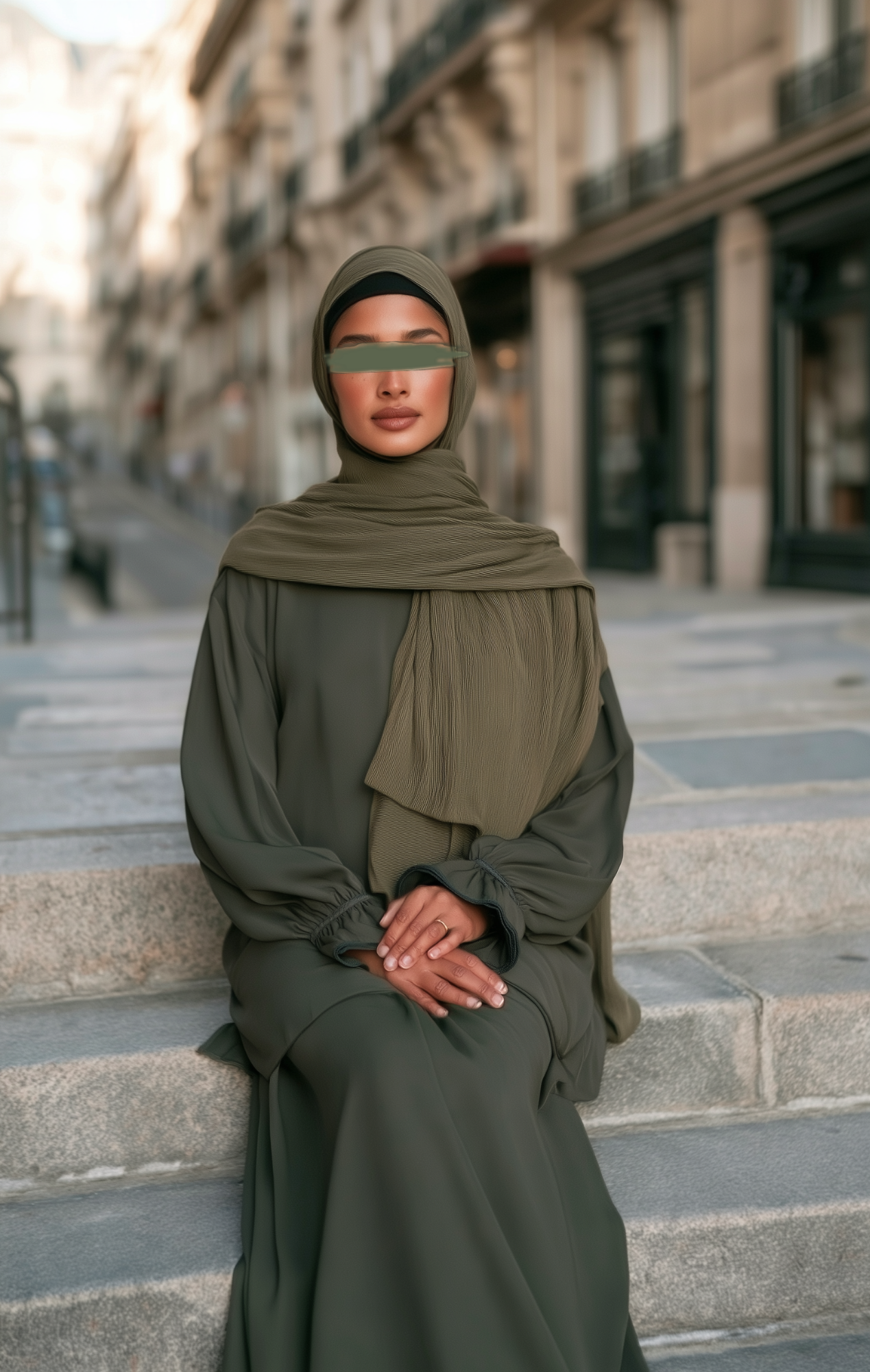 Ensemble à jupe vert kaki