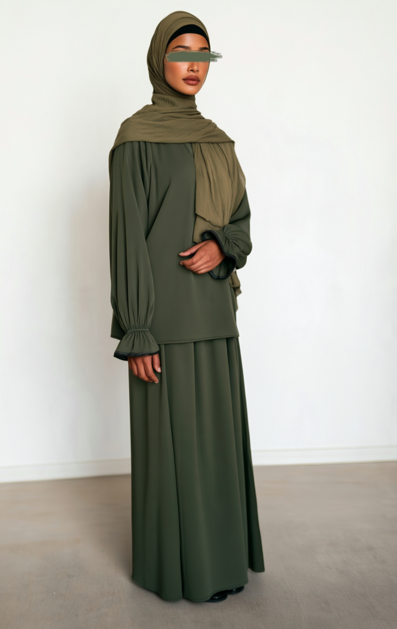 Ensemble à jupe vert kaki – Image 6