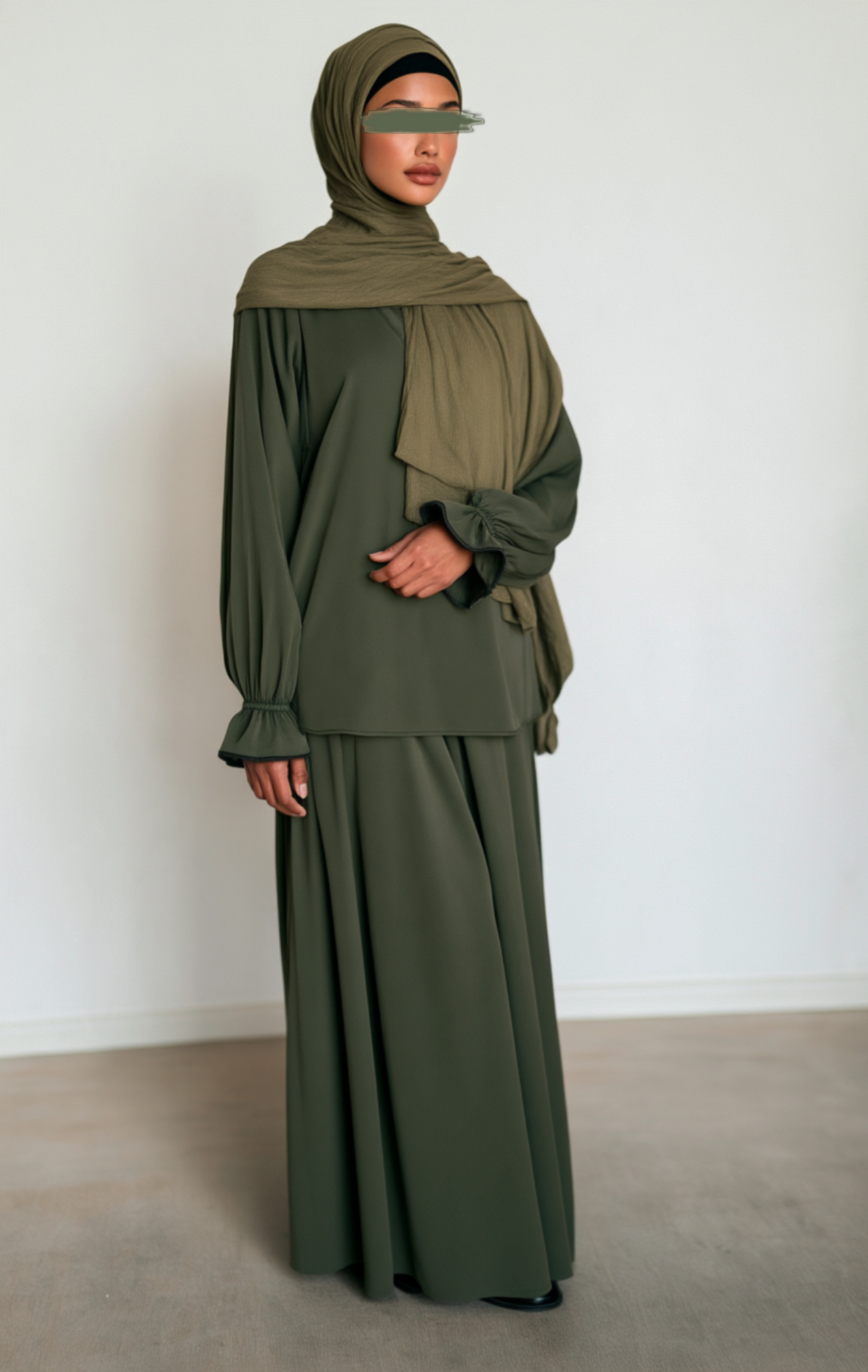 Ensemble à jupe vert kaki – Image 5