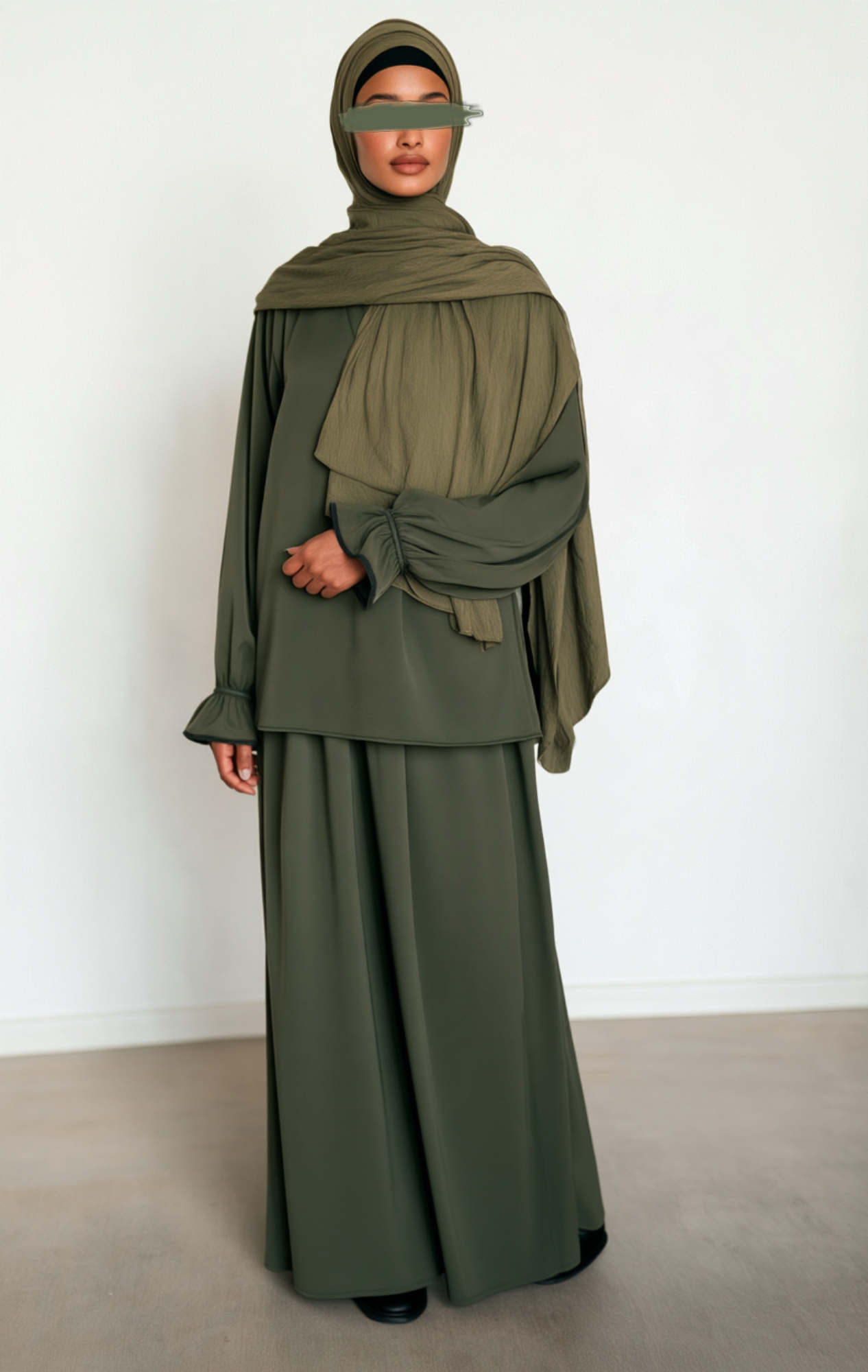 Ensemble à jupe vert kaki – Image 4